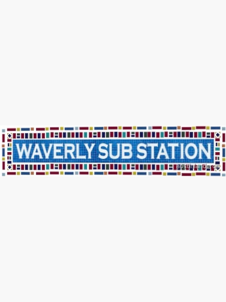 "Waverly Sub Station Logo" Sticker for Sale by austinlanderos Redbubble
