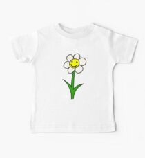 Happy Smiling Cartoon Flower sticker & t-shirt Baby Tee