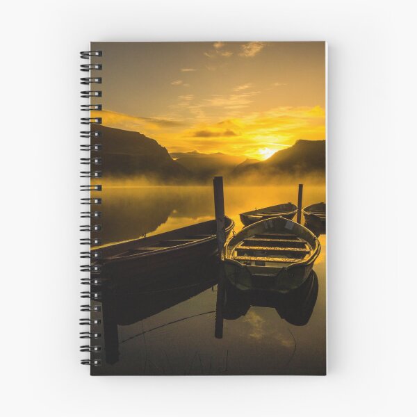 Item preview, Dawn over Snowdon's boats on Nantlle Lake designed and sold by DafyddEm.