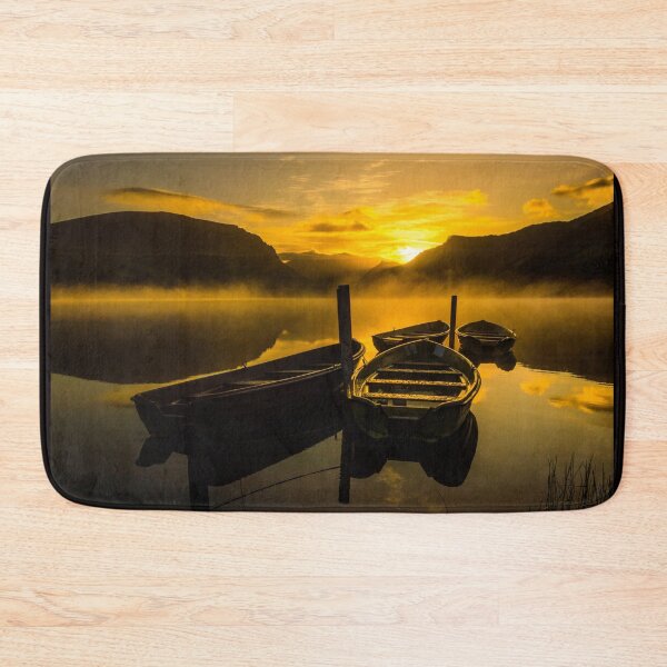 Item preview, Dawn over Snowdon's boats on Nantlle Lake designed and sold by DafyddEm.