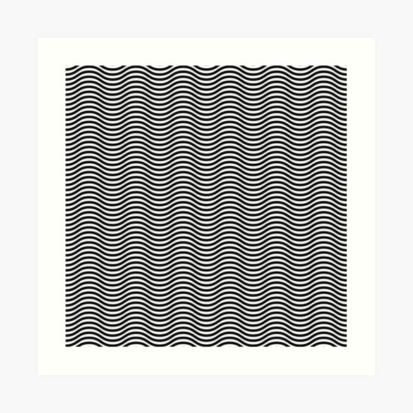 waves - op art Art Print