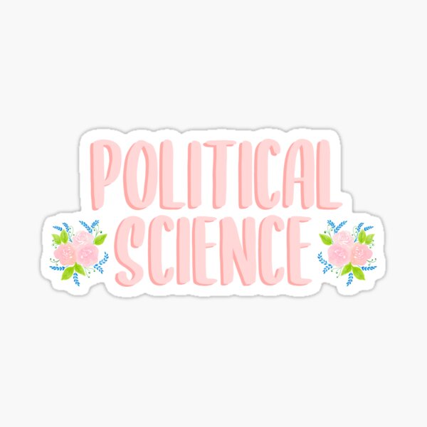 Political Science Floral Sticker