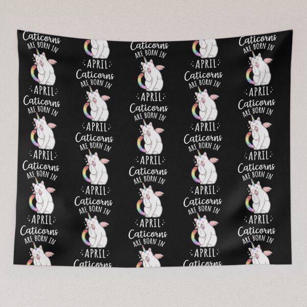 Item preview, CATICORNS ARE BORN IN APRIL, Cat Lover, Unicorn Lover, Birthday Party, Aries Birthday designed and sold by fatamyfan1.