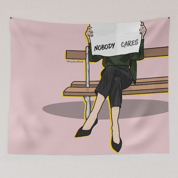 Item preview, Nobody Cares Selfcare Print for women by Kay Ali  designed and sold by Kay  Ali.