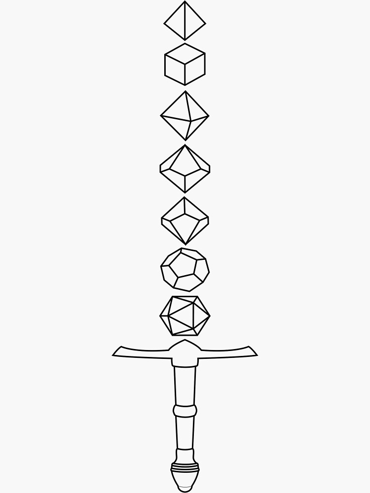 Dungeons And Dragons Dice Sword