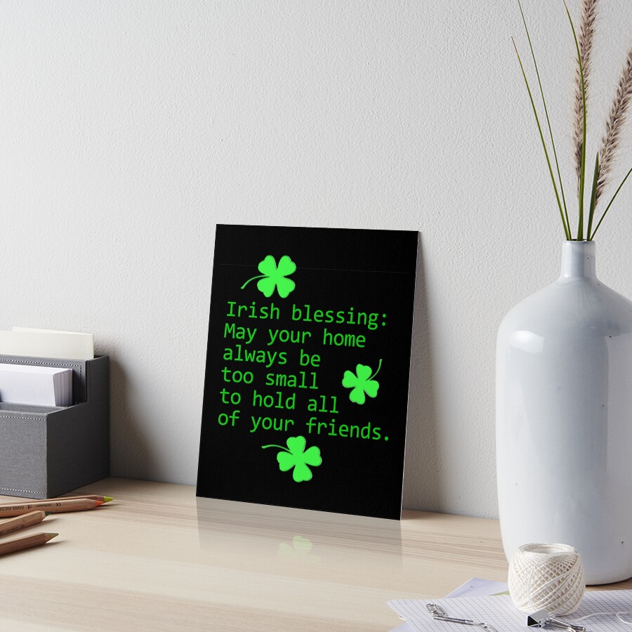 Irish Blessing: May Your Home Art Board Print