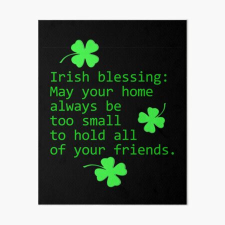 Irish Blessing: May Your Home Art Board Print