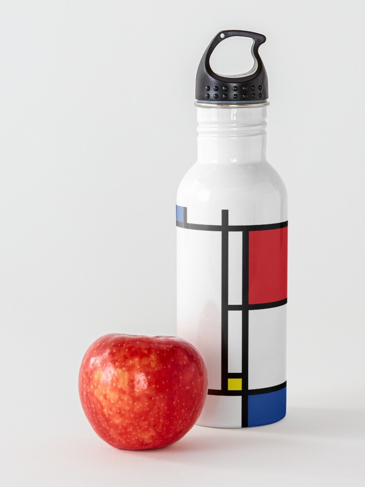Alternate view of Mondrian Minimalist De Stijl Modern Art © fatfatin Water Bottle