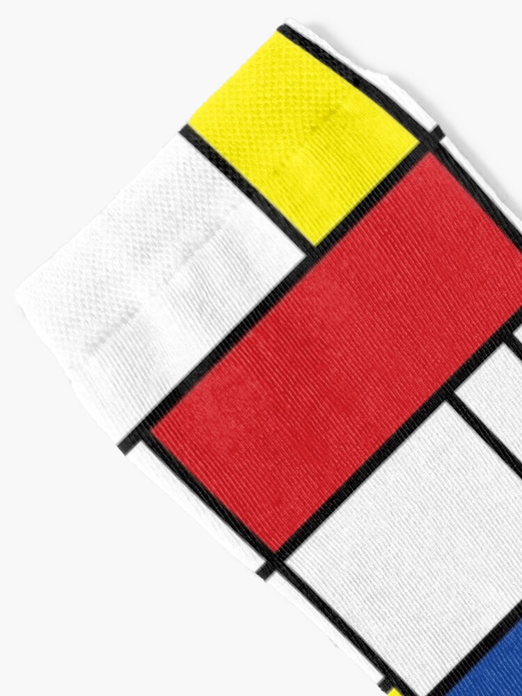 Alternate view of Mondrian Minimalist De Stijl Modern Art © fatfatin Socks