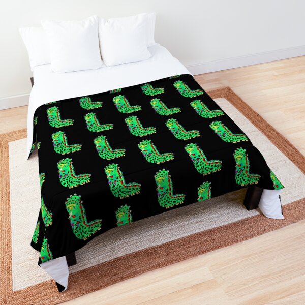 Silly Caterpillar eats banana Comforter