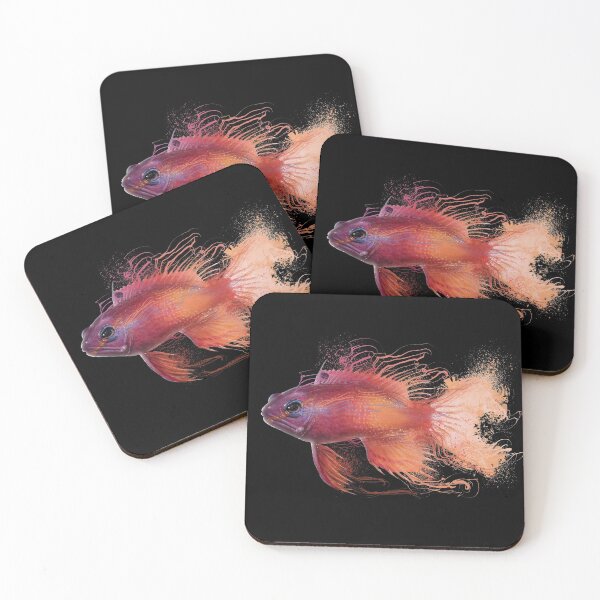 Item preview, Royal Gramma Fish Flying Through Space designed and sold by DontTouchHutch.