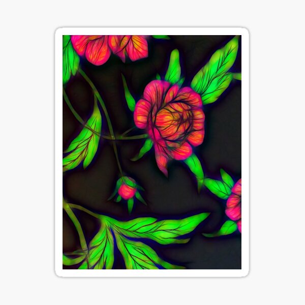 Abstract Rose Sticker