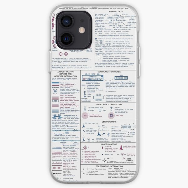 Pilot's navigation map legend iPhone Soft Case