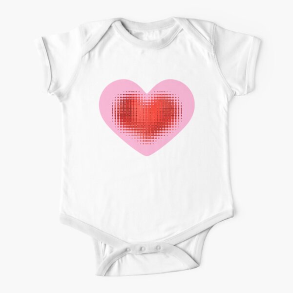 Love Glitch Short Sleeve Baby One-Piece