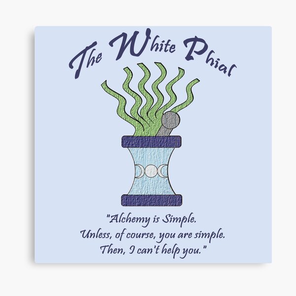 White Phial Alchemy Shop Canvas Print
