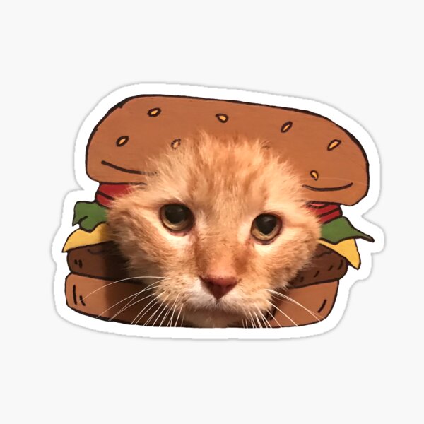 Item preview, Burger Cat designed and sold by TheFatCatFlower.