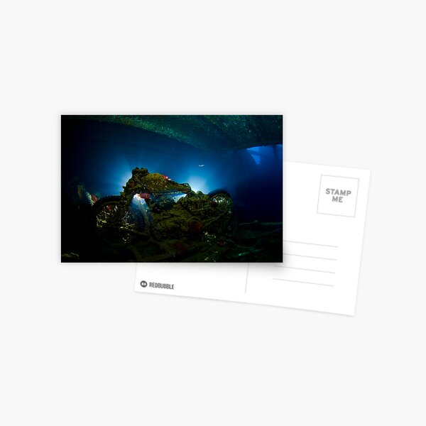 Underwater Motorbike Postcard