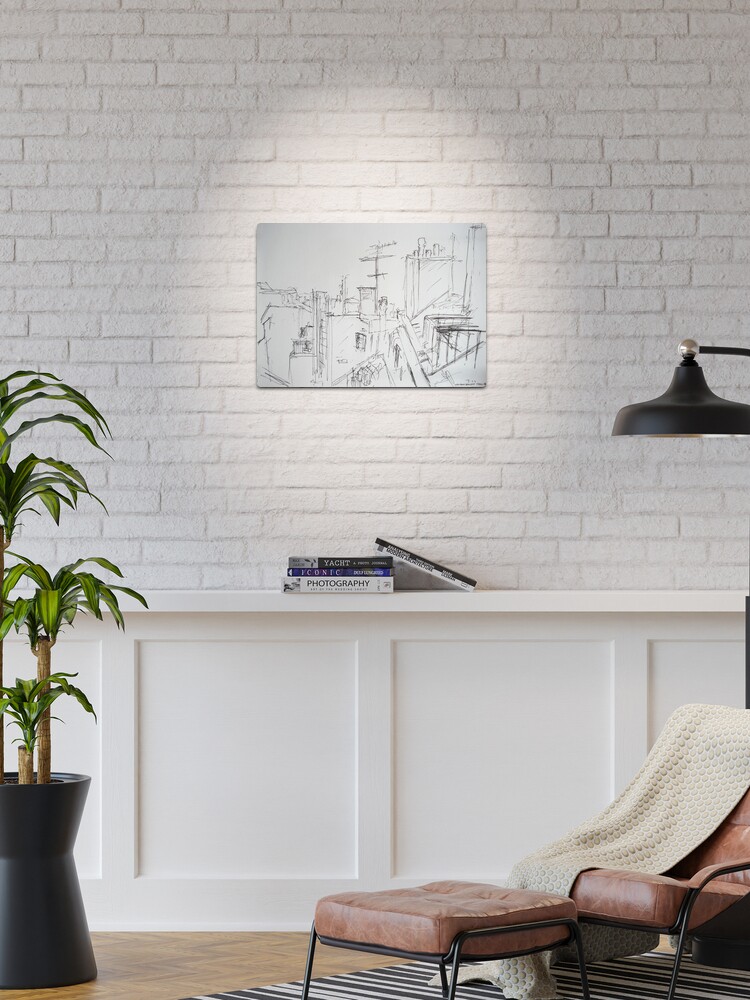 Thumbnail 1 of 4, Metal Print, View from balcony, Paris designed and sold by Jon Stevenson.