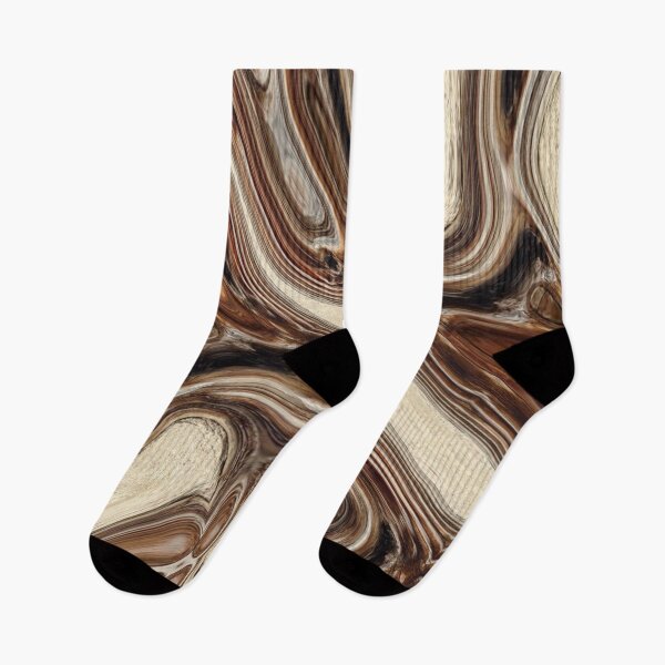 Item preview, abstract brown beige marble swirls mind century modern  designed and sold by LEILA ART SPACE.