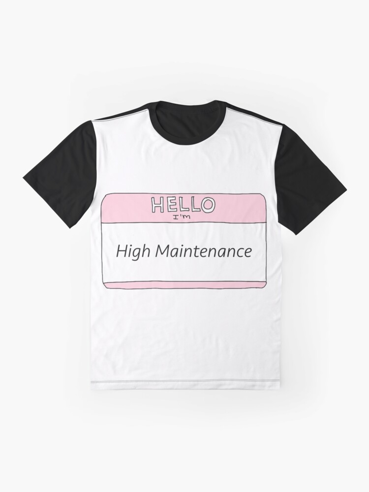 Aperçu 4 sur 5. T-shirt graphique avec l'œuvre Maintenance élevée créée et vendue par hallesiegel.