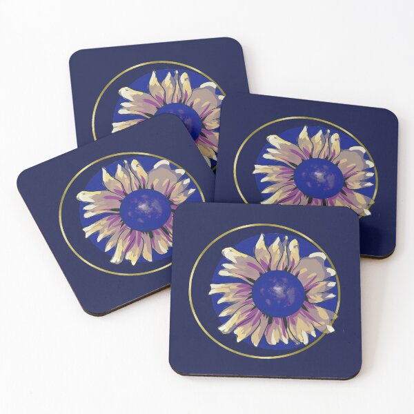 Item preview, Watercolor Golden Sunflower | Boho Minimalist Illustration in Blue and Yellow designed and sold by MiaDelelai.