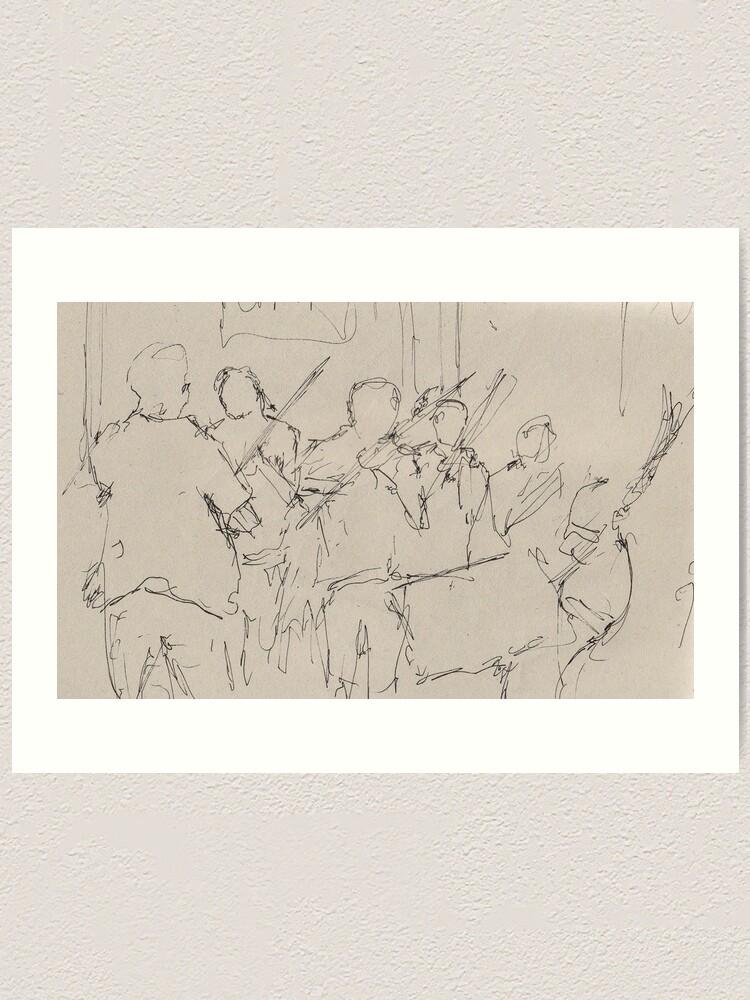 Thumbnail 2 of 3, Art Print, Violinists, Paris designed and sold by Jon Stevenson.