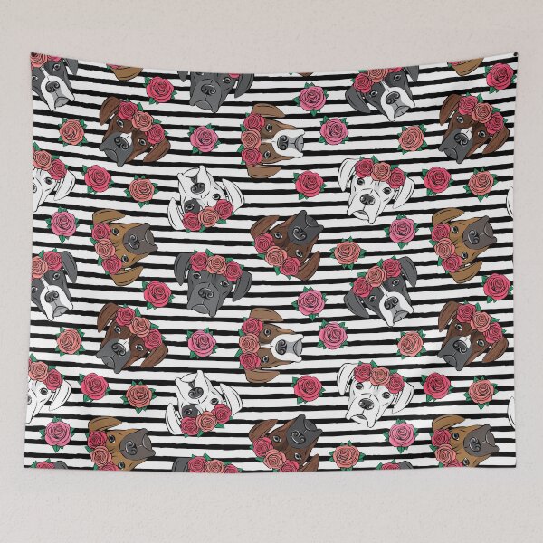 Item preview, All the boxers - floral crowns - black stripes designed and sold by littlearrow.