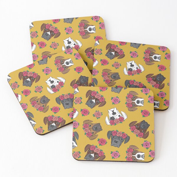 Item preview, All the boxers - floral crowns - mustard designed and sold by littlearrow.