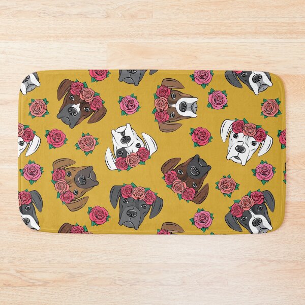 Item preview, All the boxers - floral crowns - mustard designed and sold by littlearrow.