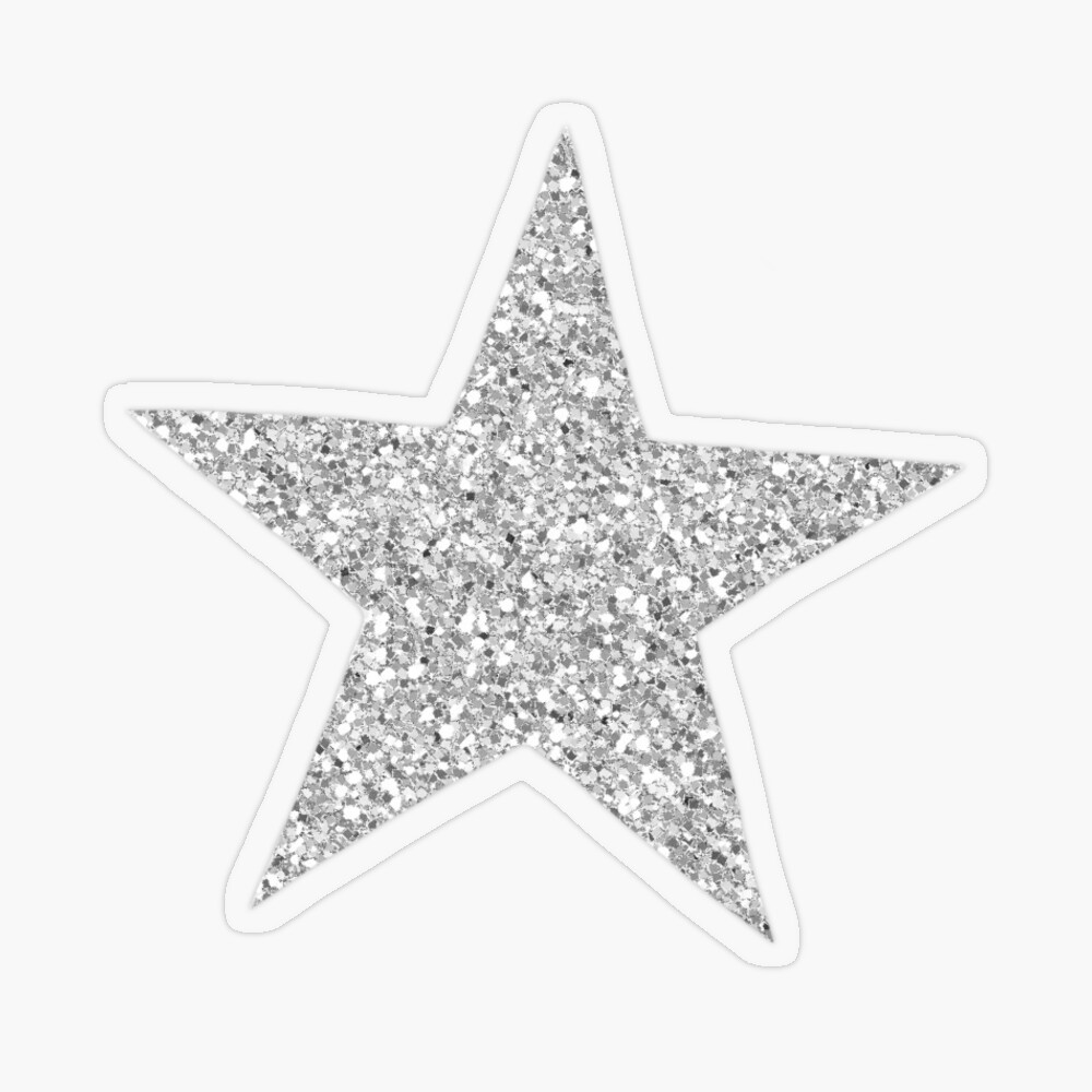 264 Silver Shimmer Glitter Star Stickers! ~ Tiny ~ 0.25 inch