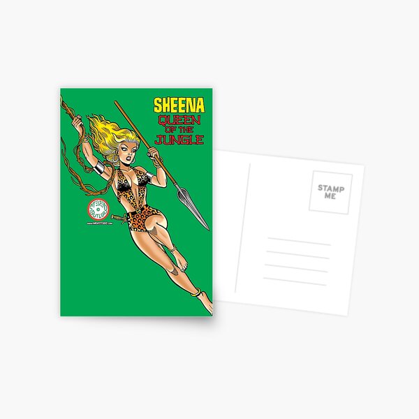 Sheena, Queen of the Jungle Golden Age Superhero Postcard