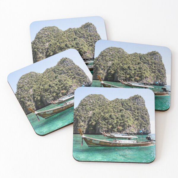 Item preview, Long Boats in Phi Phi Islands Thailand designed and sold by Spring Reilly.