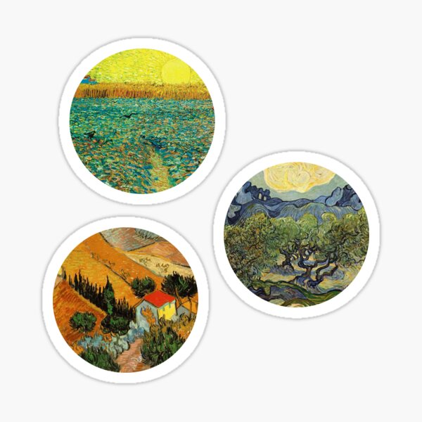 Item preview, Van Gogh Landscapes Artsy Sticker Pack designed and sold by Ashley Moen.