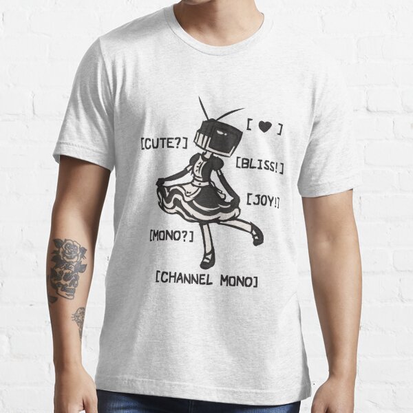 Mono-Chan TV Head (Maid, With Text) Essential T-Shirt