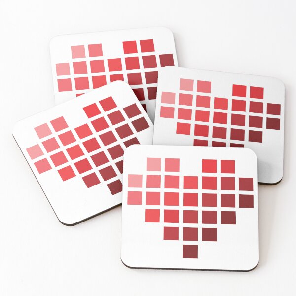 Item preview, Red Gradient Pixel Heart designed and sold by Mirushy.