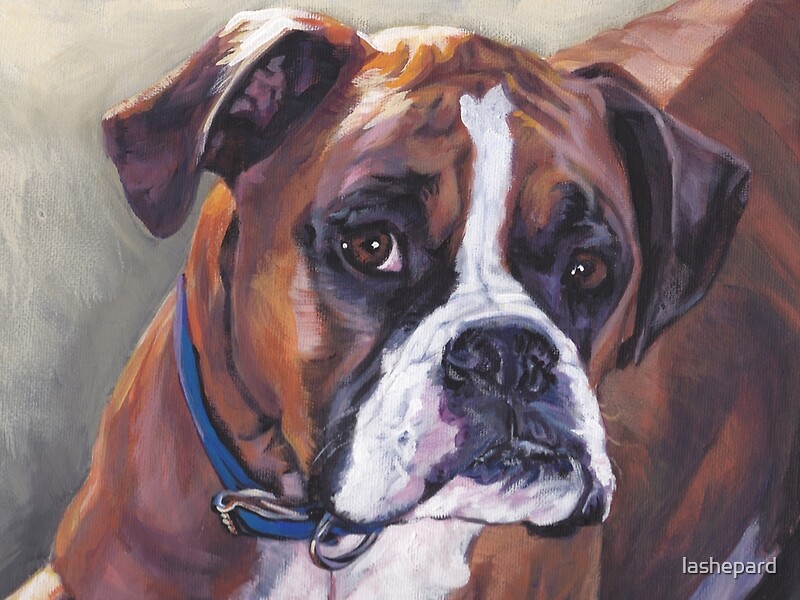 Boxer Dog Canvas Prints Redbubble