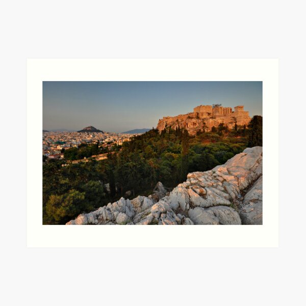 The Acropolis and Lycabettus Hill Art Print