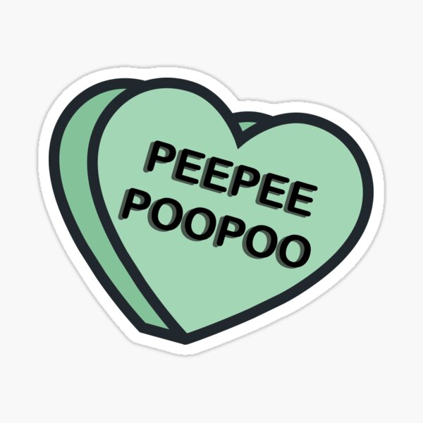 Vista previa del artículo con la obra «Peepee Poopoo Valentine's Heart», diseñado y vendido por Brinxlyn McBrinxlyn.