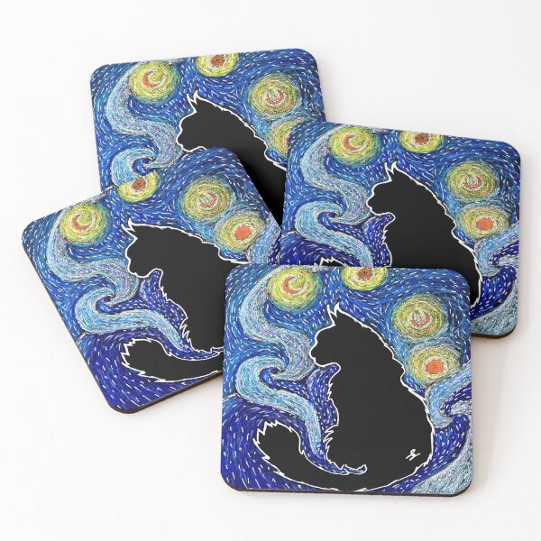 Item preview, Starry Night Cat Silhouette designed and sold by Joyyvonne.