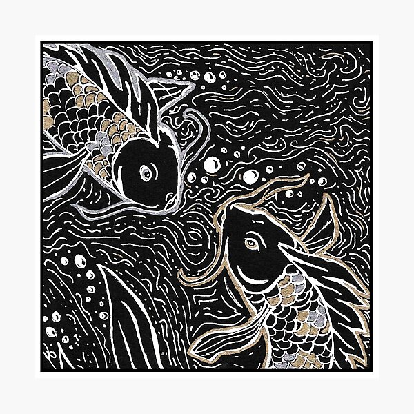 Item preview, Koi Fish Silver & gold designed and sold by Joyyvonne.