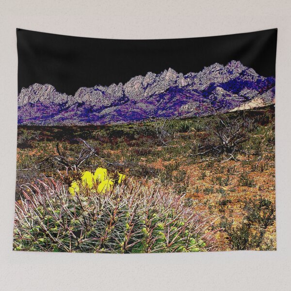 Item preview, Southwest Barrel Cactus with Organ Mountains designed and sold by William E Lopez.