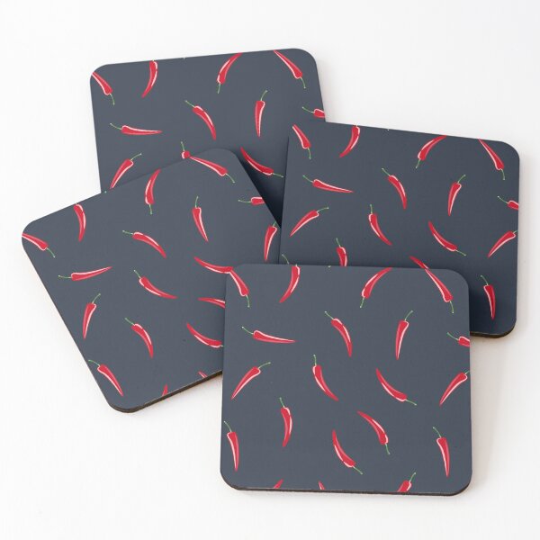 Item preview, Chili peppers - dark blue designed and sold by littlearrow.