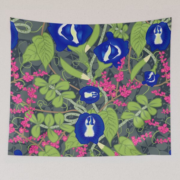 Item preview, Butterfly Pea and Love Vine Nouveau designed and sold by winkeltriple.