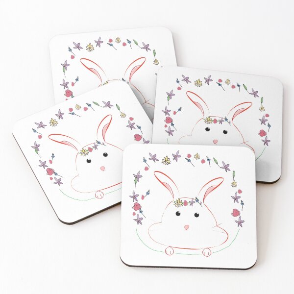 Item preview, Cute rabbit with flowers  designed and sold by iamanan.