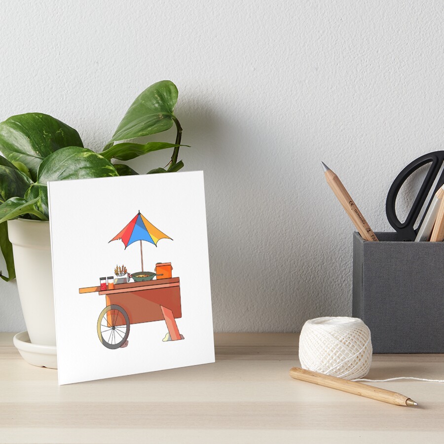 "Filipino Food Stalls Tempura Cart" Art Board Print for Sale by