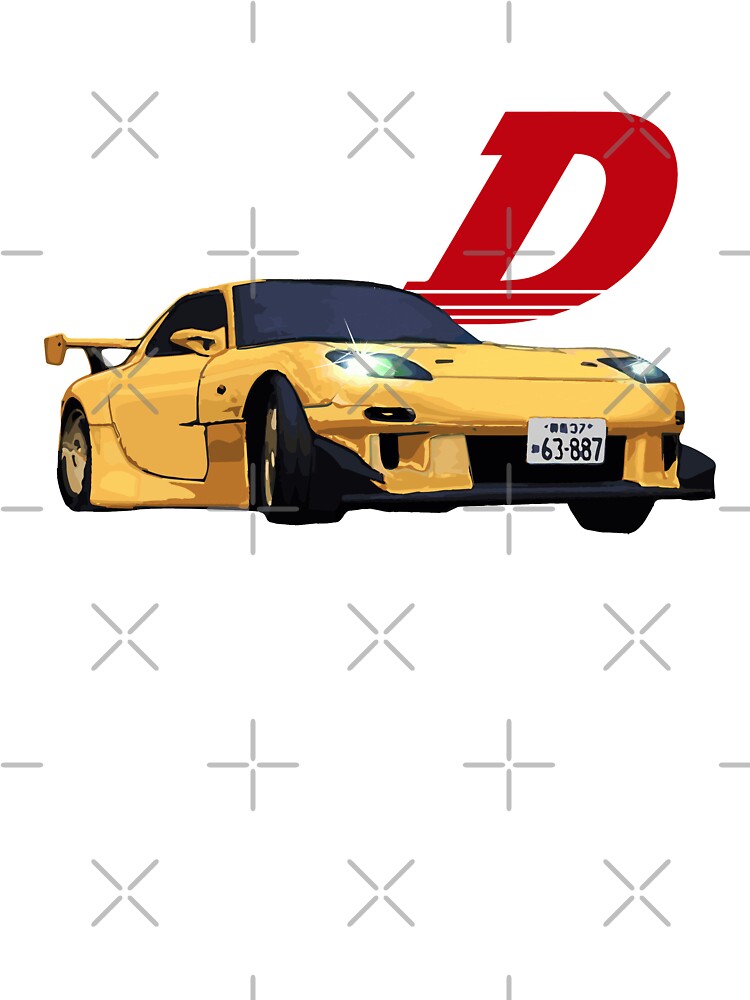 Initial D Fd Rx 7 Yellow Drift Rotory Kids T Shirt By Cowtowncowboy Redbubble