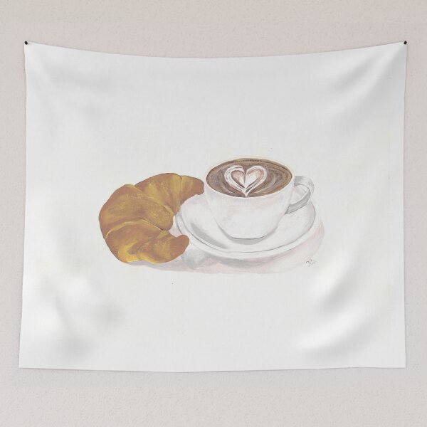 Item preview, Caffè Latte and croissant designed and sold by NatArt777.
