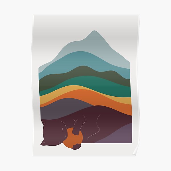 Cat Landscape 8 Poster