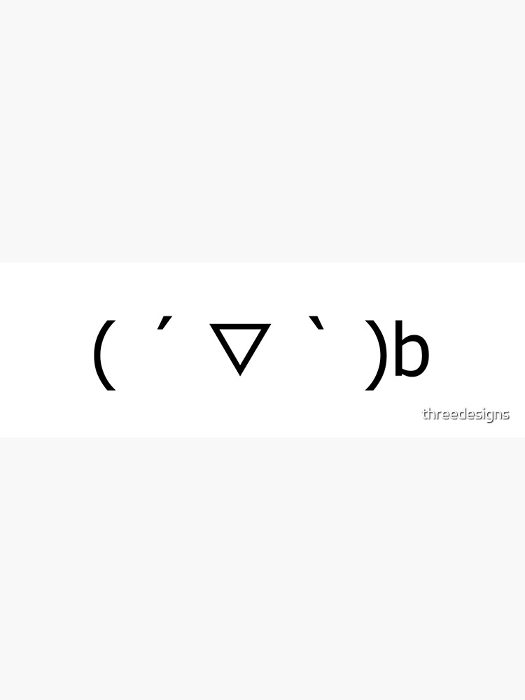 "Thumbs Up Kaomoji" Poster for Sale by threedesigns Redbubble