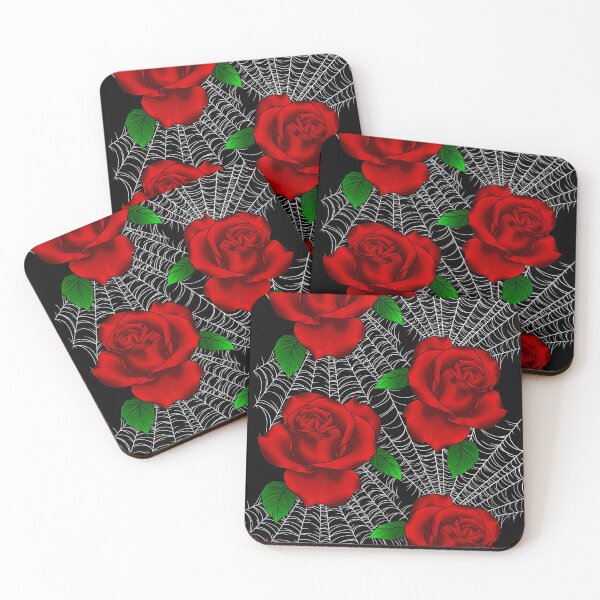 Item preview, Roses and spiderwebs designed and sold by dtmtattoo.